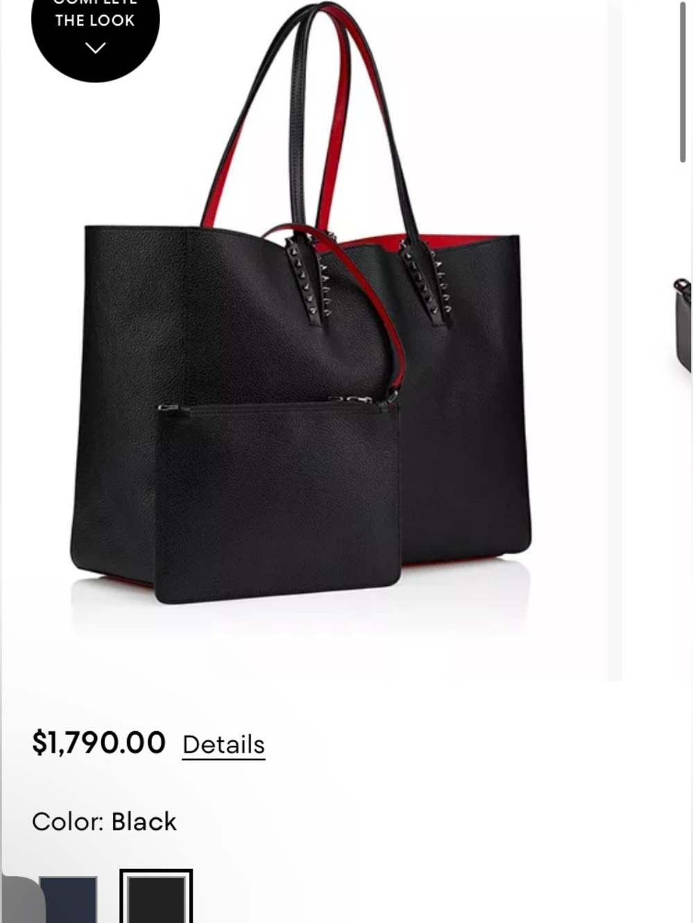 NWOT Christian Louboutin Cabata Tote Bag black with pouch - Picture 3 of 16